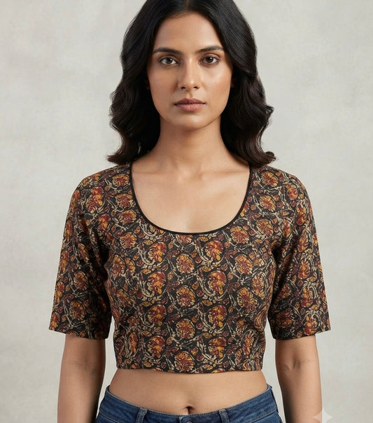 Fancy Kalamkari stretchable Blouse 👚