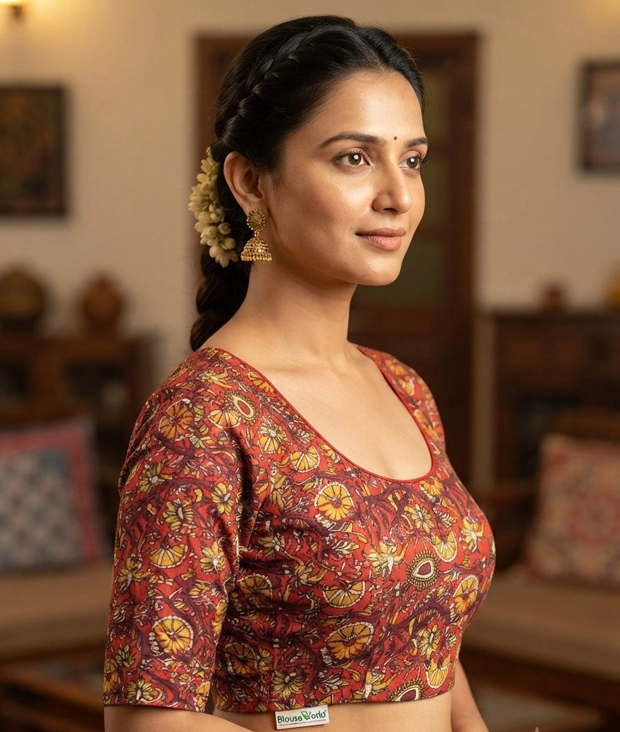 Printed stretchable Kalamkari Blouse 👚