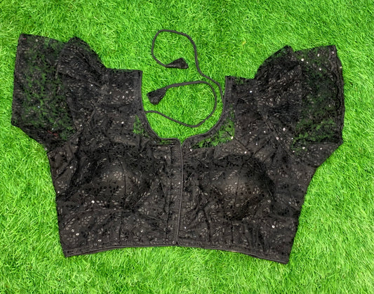 Black cut hands blouse