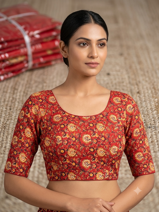 Kalamkari stretchable blouse 👚(xxlsize