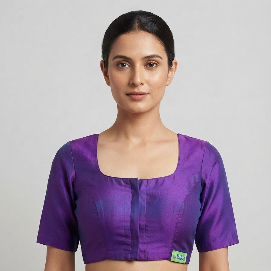 Designer Plain Silk Blouse 👚 (36 size 🌼