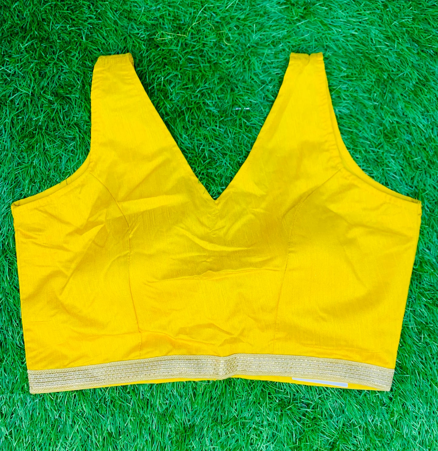 Yellow border blouse