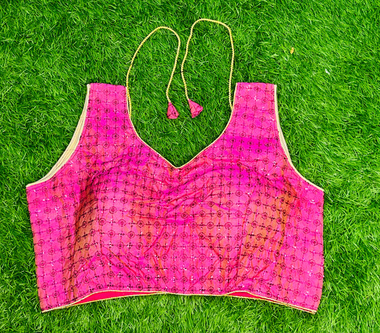 Light pink sleeveless blouse