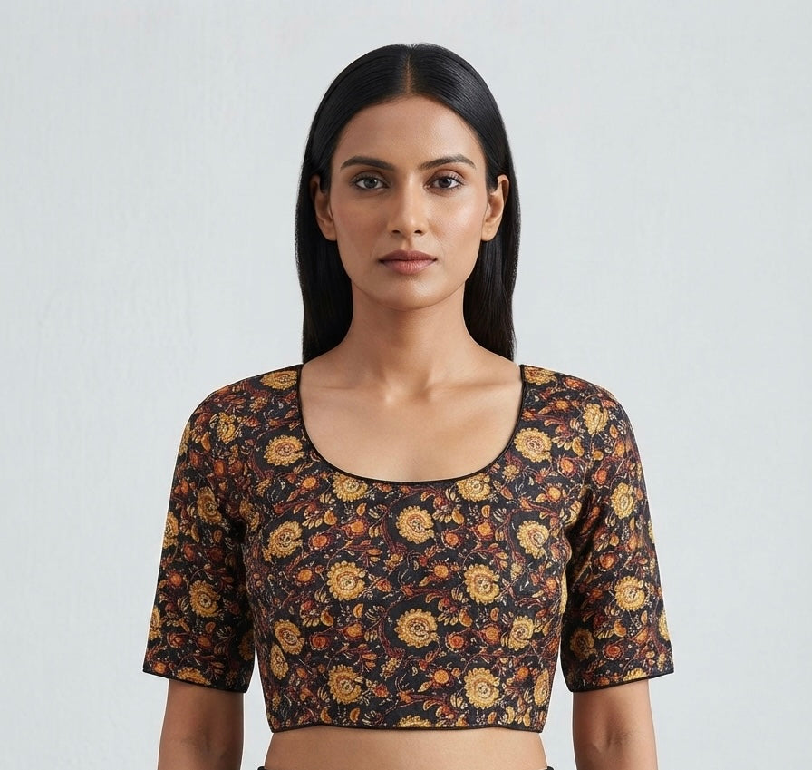 Kalamkari printed Blouse 👚 stretchable