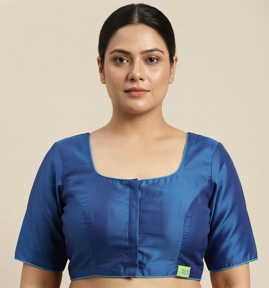 Royal silk Blouse 👚-plus size🌸