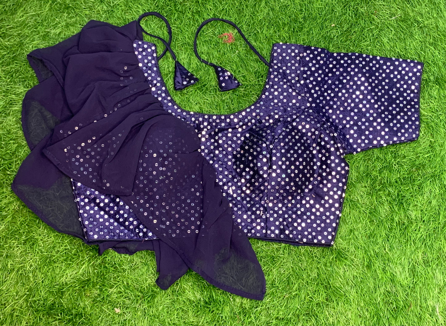 Navy blue fancy blouse