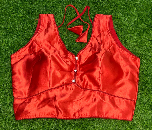 Red shiny cloth with hands