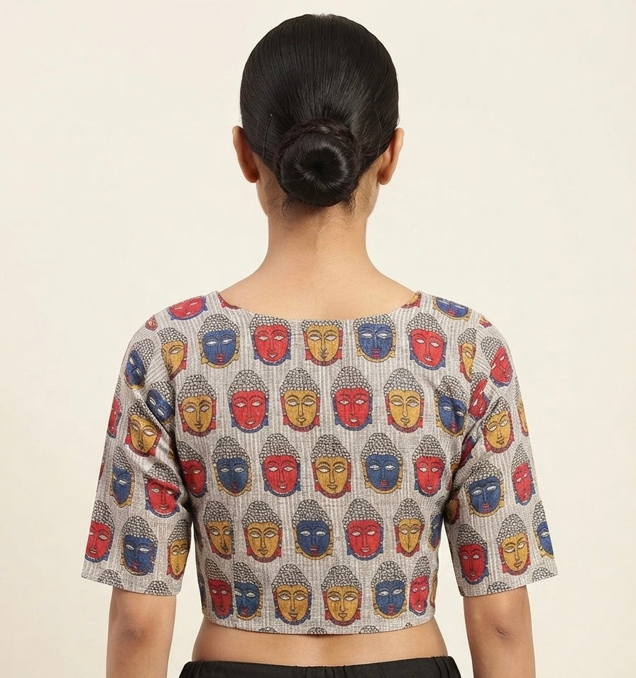 Fancy Buddha printed Blouse 👚 with sleeves