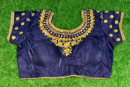 Navy blue fancy blouse