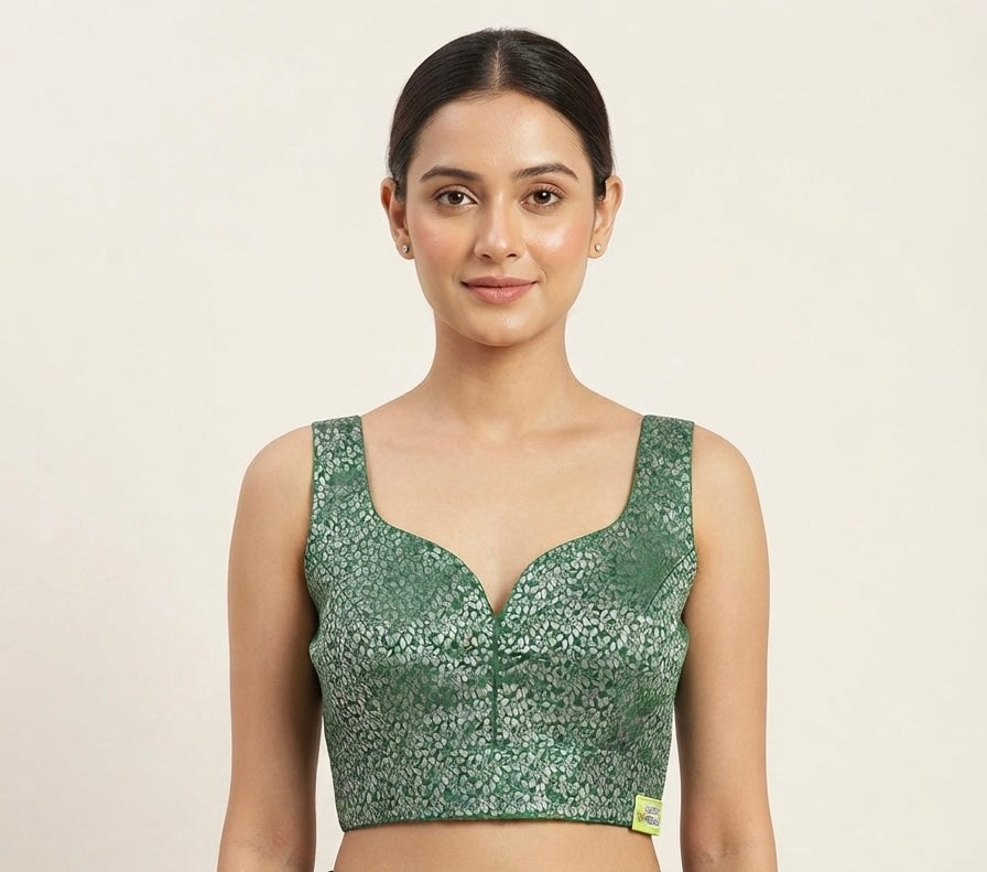 Banaras Zari Glow Blouse 👚 side hands available✨￼