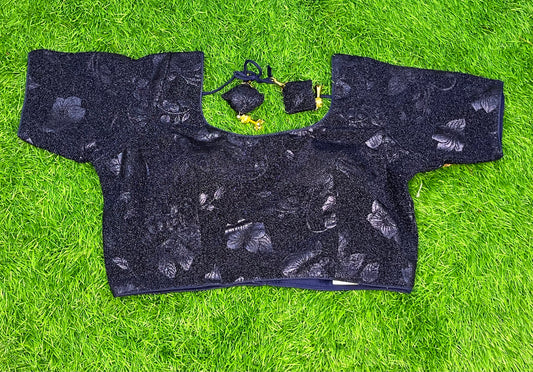 Navy blue summer blouse