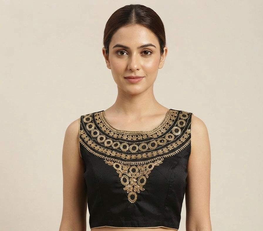 Black stone work Blouse 👚 with hands