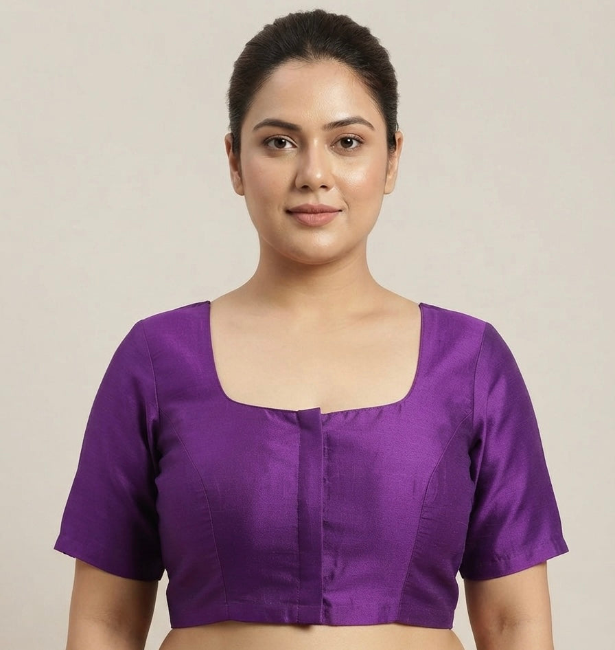 Royal silk Blouse 👚-plus size🌸