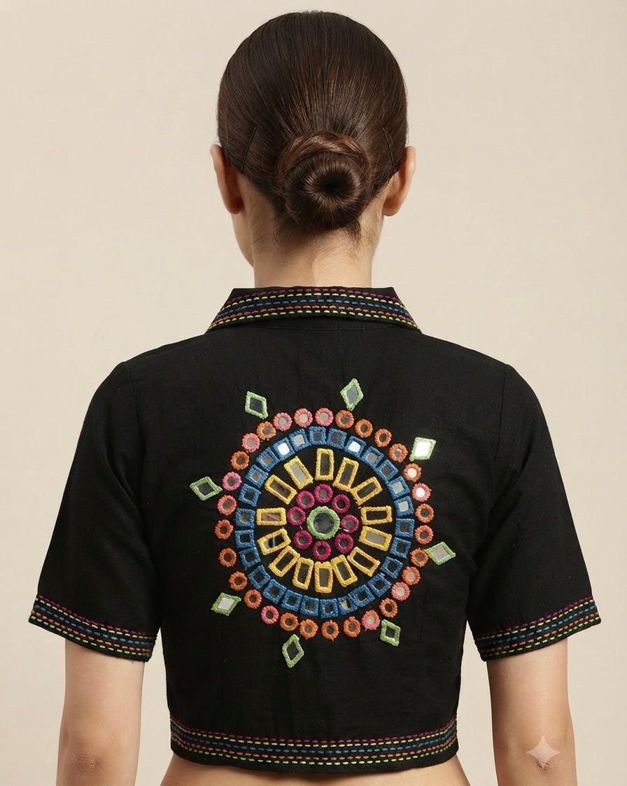 Navratri mirror 🪞 thread 🧵 work Blouse 👚
