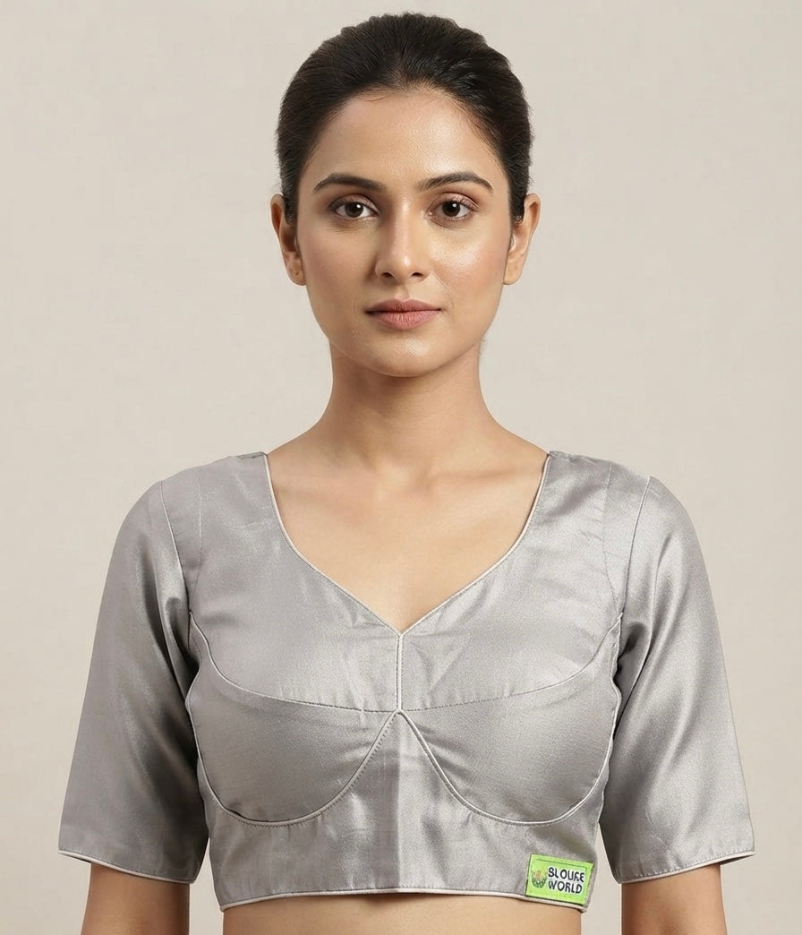 Designer Plain Silk Blouse 👚 (36 size 🌼