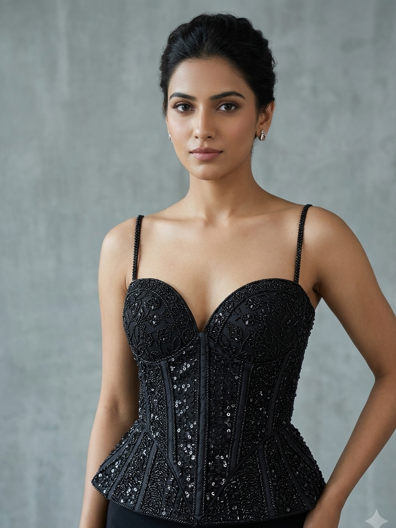 Kardana sleeveless corset blouse