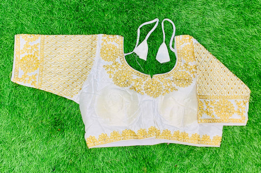 White gold embroidery work