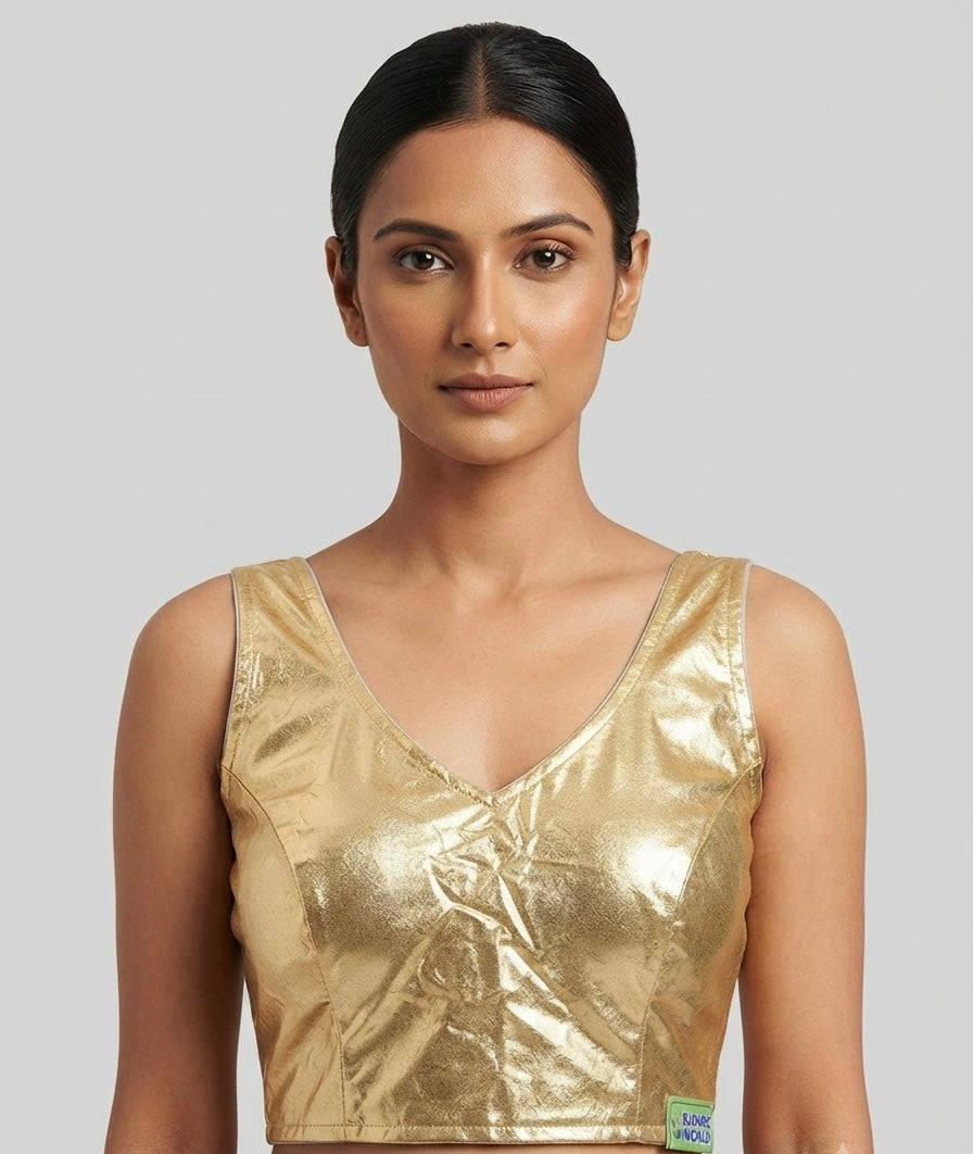 Fancy shimmer shiny ✨ Blouse 👚 with short hands ✨