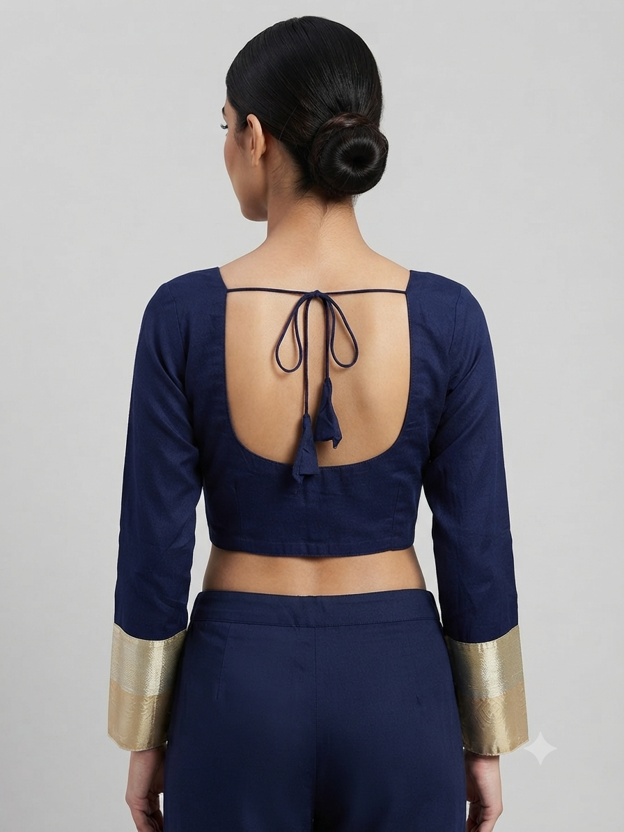 Full hands Navratri Blouse 👚 navy blue✨