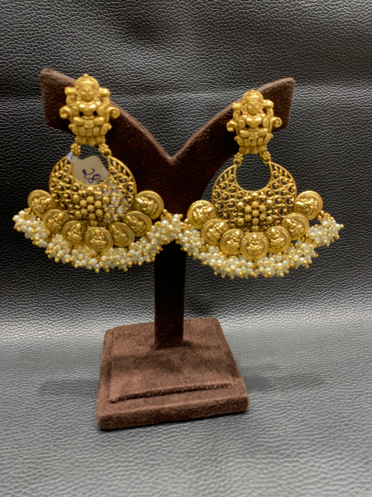 Chandbali with Pearl hanging