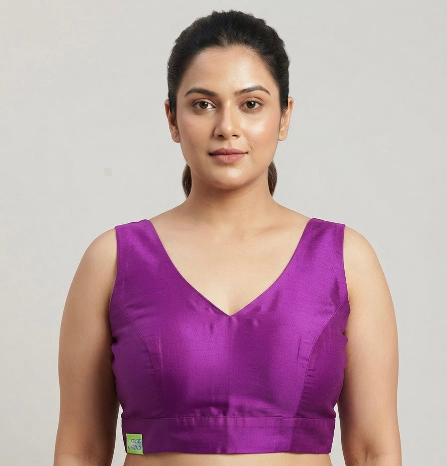 Fancy plain silk Blouse 👚- plus size