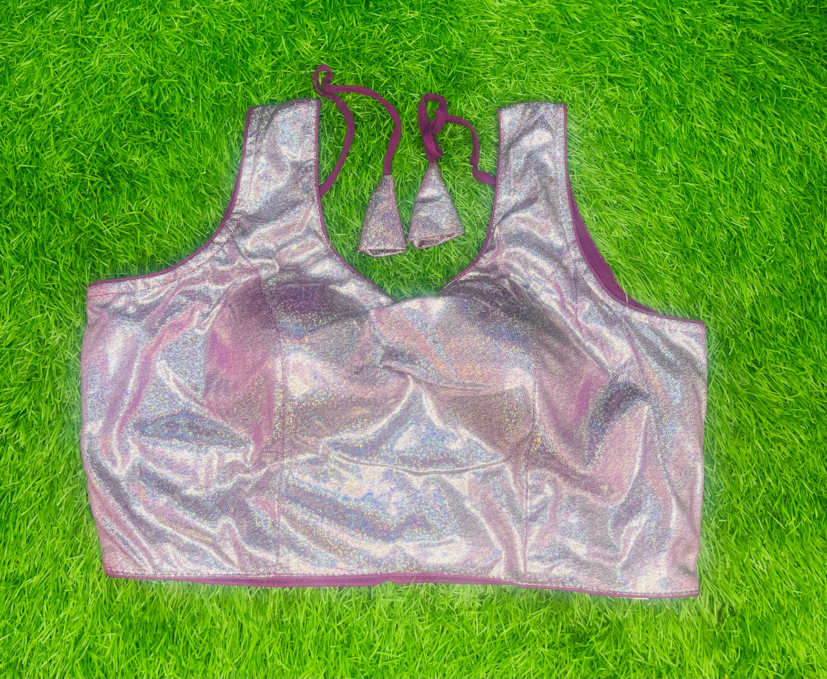 Purple sliver simmer blouse