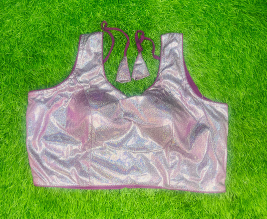 Purple sliver simmer blouse