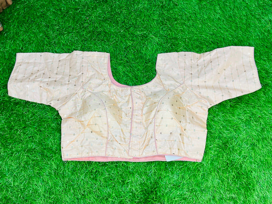 Peach sequence fancy blouse