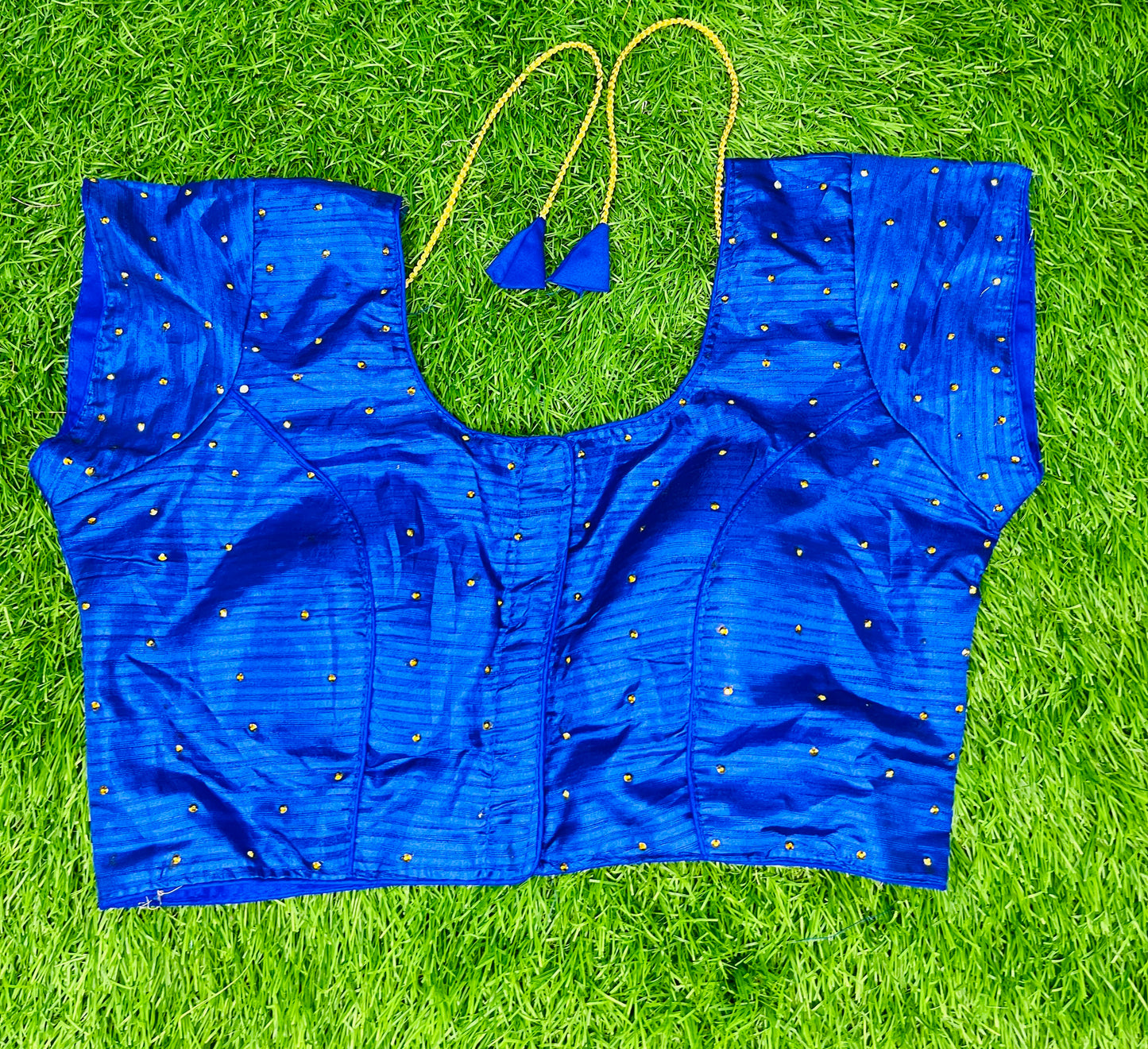Royal blue stone work blow