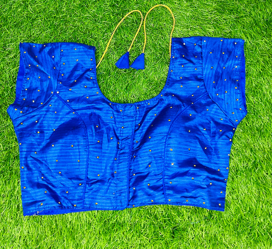 Royal blue stone work blow