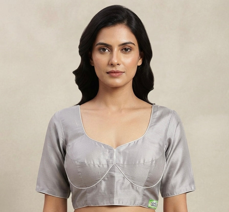 Designer silk plain Blouse 👚 (40 size🌼