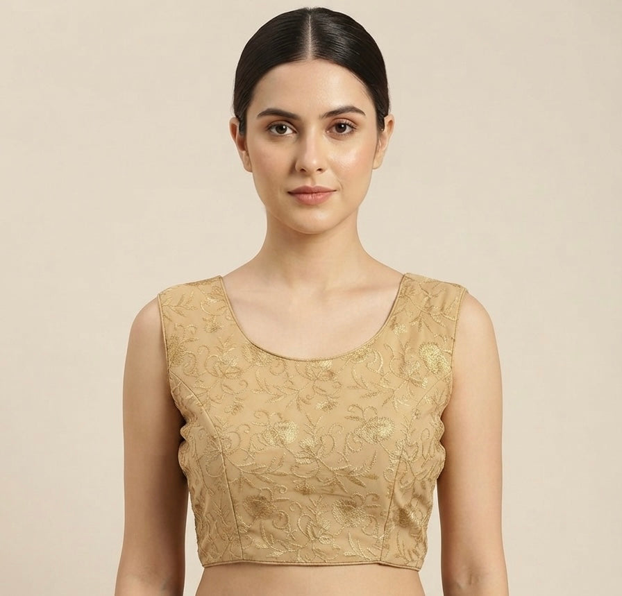 Golden embroidery work Blouse with hands