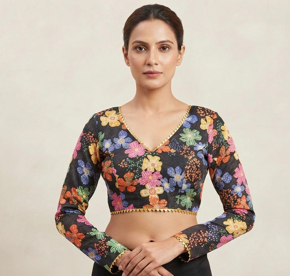 Flower 🌼 design full sleeve Blouse 👚
