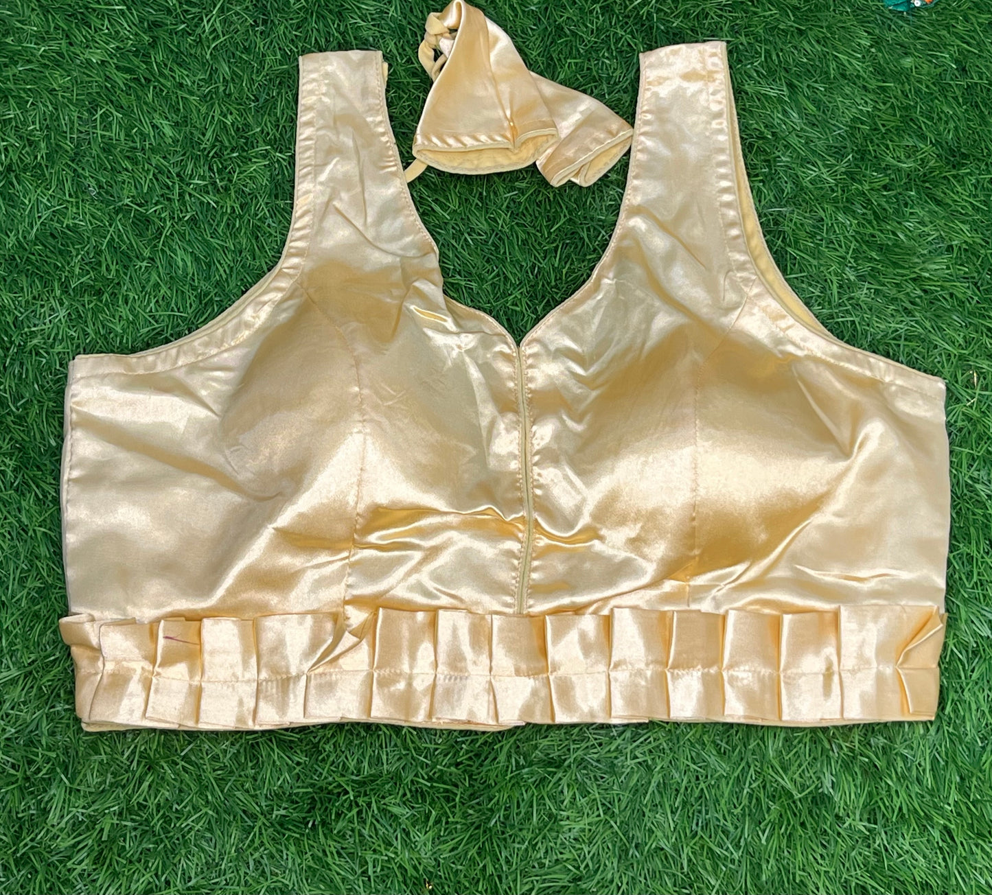 Golden fancy blouse with hands