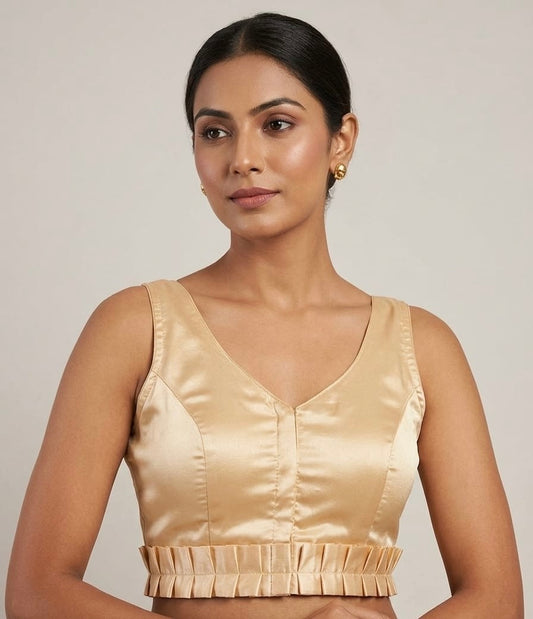 Fancy Blouse 👚 dual shade yellow with hands