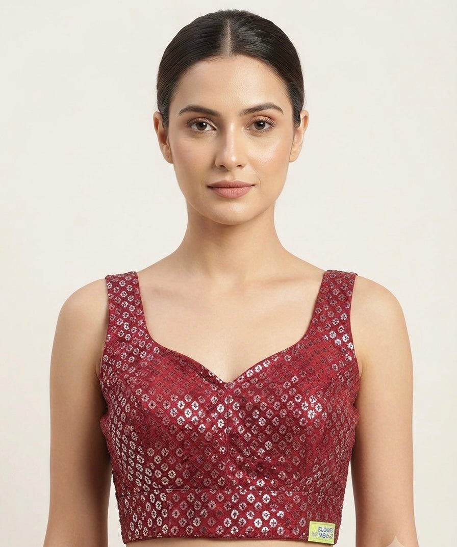 Banaras Zari Glow Blouse 👚 side hands available✨￼