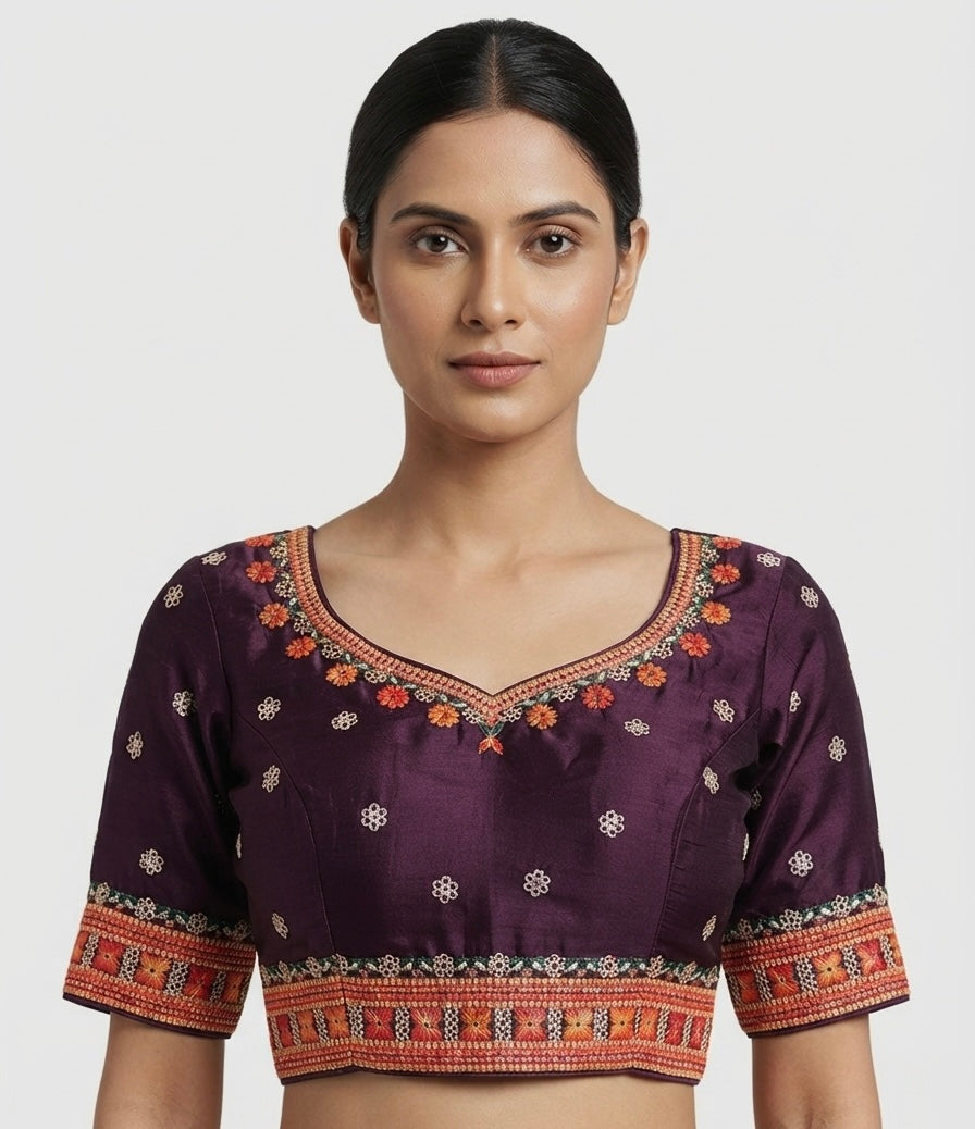 Printed hands border Blouse 👚