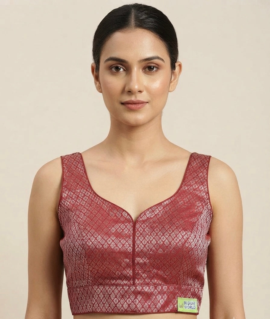 Banaras Zari Glow Blouse 👚 side hands available✨￼