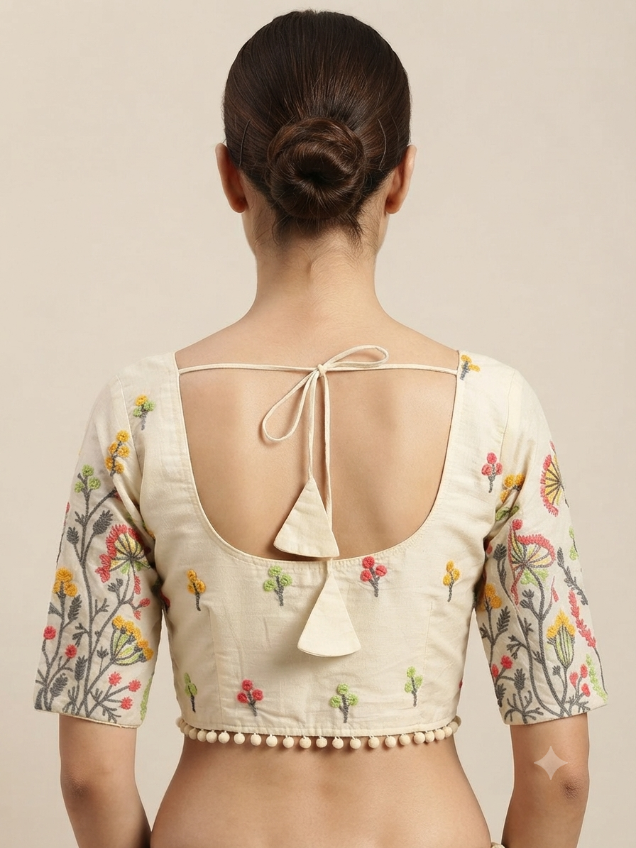 Printed cotton Blouse 👚 with sleeves