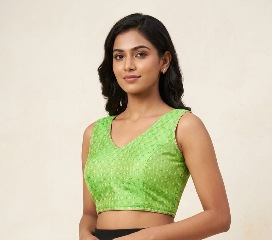 Parrot green Blouse 👚 with hands