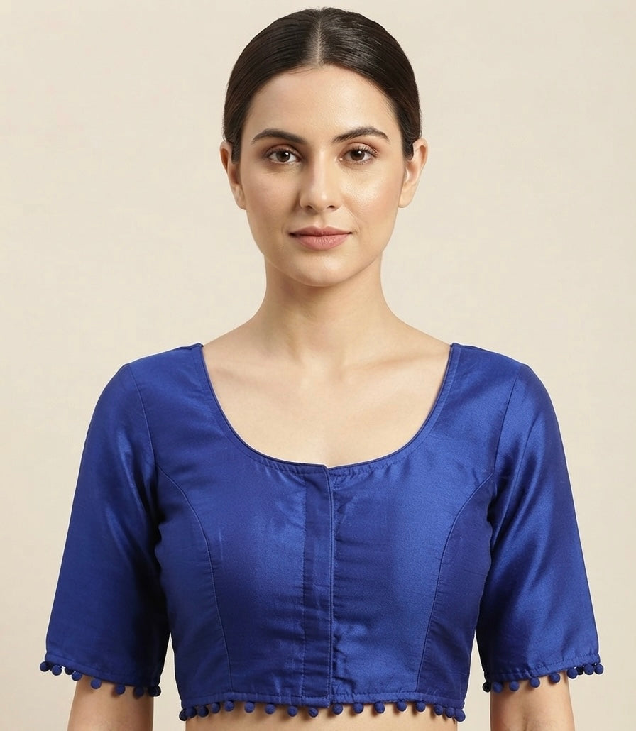 Fancy Royal blue Blouse 👚 with sleeves