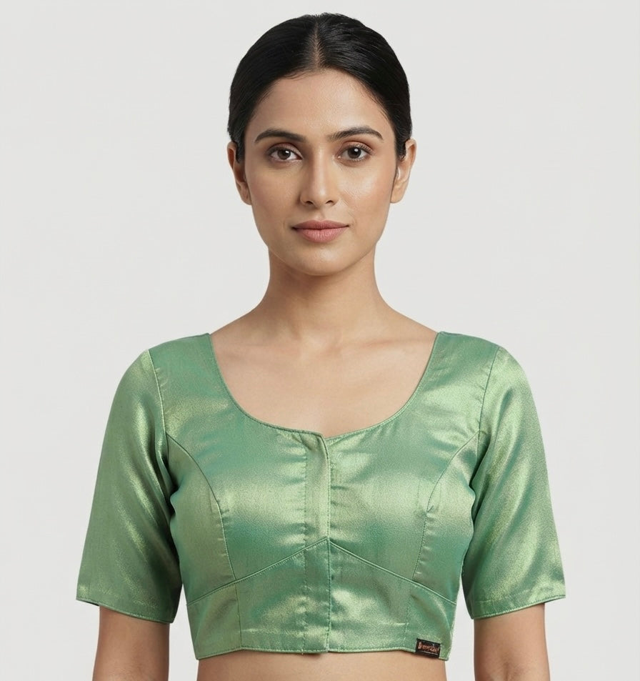 Tissue Grace U-neck Blouse 👚 elbow hands