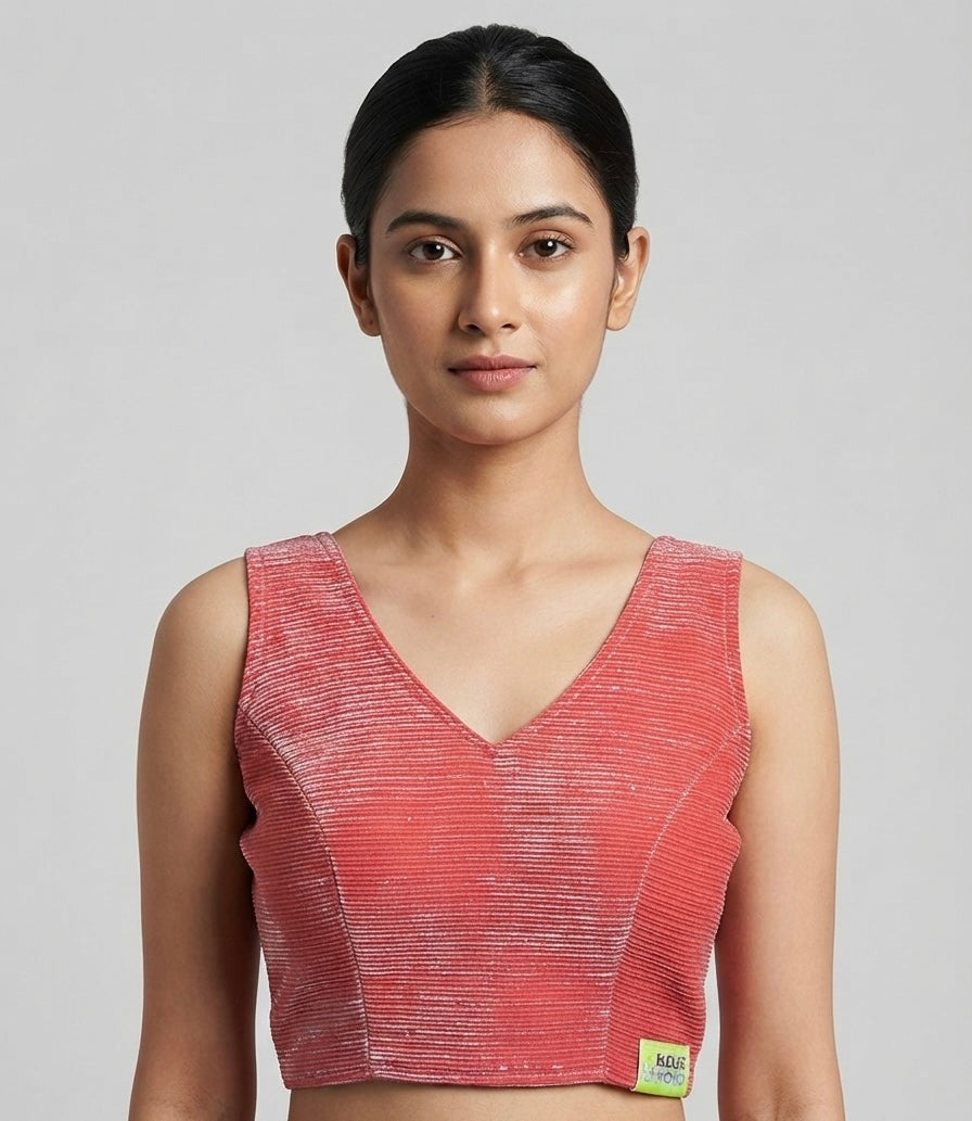 Shimmer fancy V- neck Blouse 👚 with short hands ✨