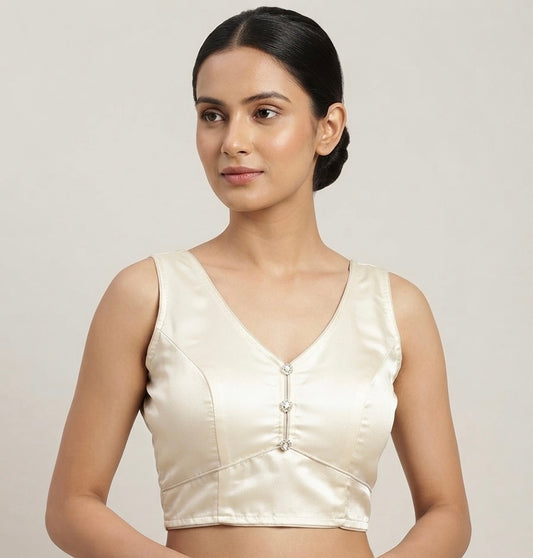 White silk Blouse 👚 with hands