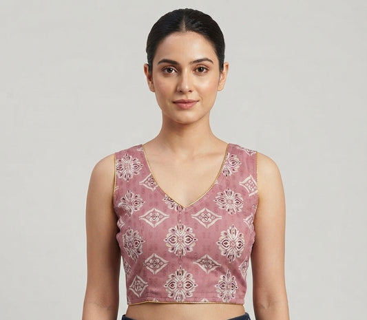 Printed Blouse 👚 pink colour