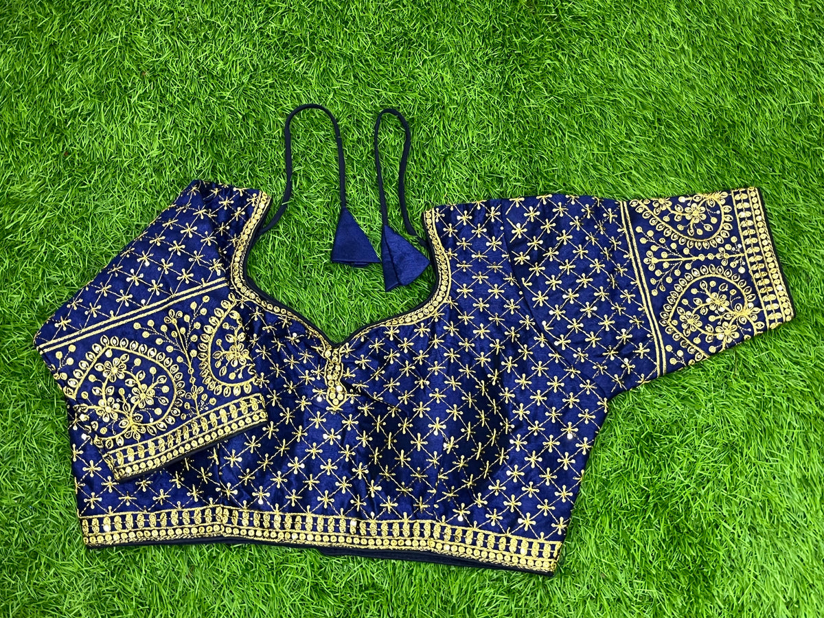 Navy blue fancy blouse