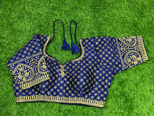 Navy blue fancy blouse