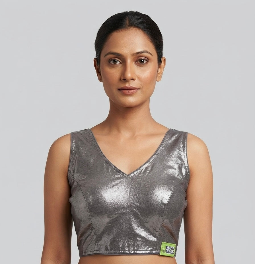 Shimmer shiny ✨ party Blouse 👚 with short hands ￼￼