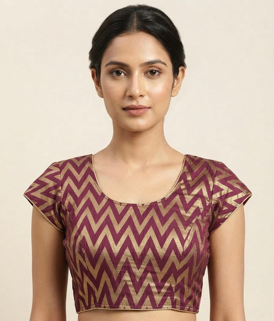 Purple zigzag Blouse 👚 mega hands
