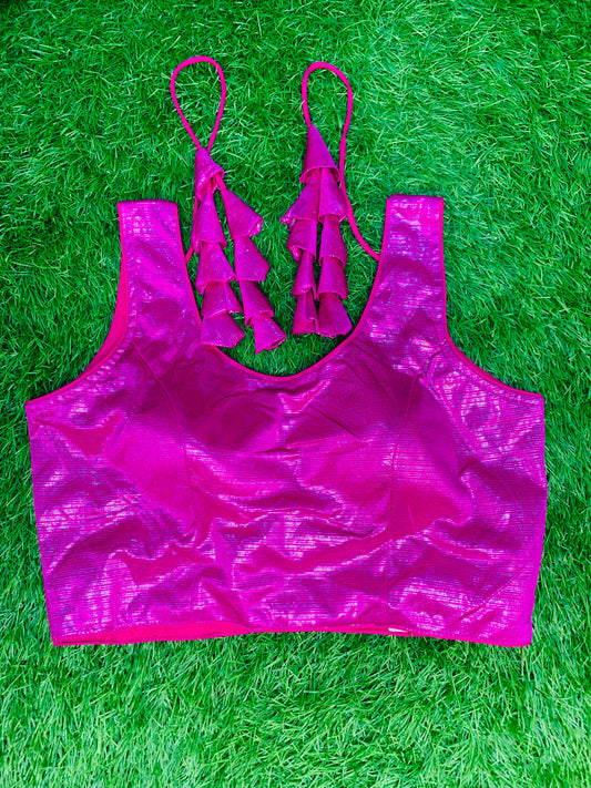 Pink silver blouse